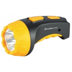 Фонарь Ultraflash LED3804 (фонарь аккум 220В, черный/желтый, 4 LED, SLA, пластик, коробка)
