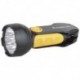 10 Фонарь Ultraflash LED3816 (фонарь аккум 220В, черный/желтый, 9 LED, SLA, пласт, склад. вилка коробка)