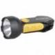 13 Фонарь Ultraflash LED3828 (фонарь аккум 220В, черный/желтый, 1LED 0,5Вт, SLA, пласт, склад. вил коробка)