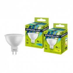 Лампа светодиодная Ergolux LED-JCDR-7W-GU5.3-3K (JCDR 7Вт GU5.3 3000K 172-265В)