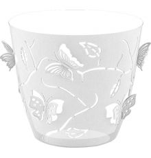 Горшок для цветов Butterflies со вставкой с дренажными отверстиями для орхидей 2,5 л круглый прозрач