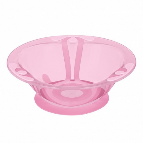 Тарелка детская глубокая на присоске 300мл (Розовый)