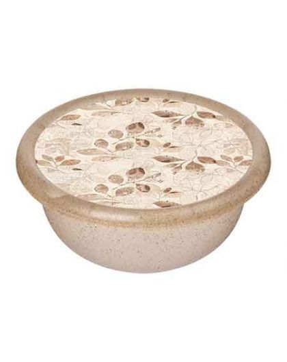 Миска Palermo 3,2л с крышкой с декором (бесцветный флэк)