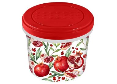 Банка с завинчивающейся крышкой Asti 0,7л с декором (красный)