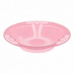 Тарелка детская для вторых блюд на присоске 400мл (Розовый)