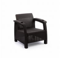 Кресло Ротанг-плюс без подушек 730х700х790 мм (мокко)