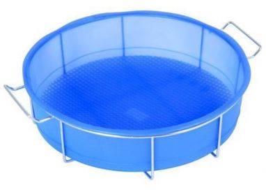 Форма для пирога круглая 25х6см с металлической подставкой Silicone