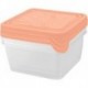 Набор контейнеров для продуктов HELSINKI Artichoke 3 шт. 0,45 л квадратные персиковая карамель