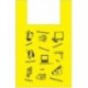Пакет ПЭ типа майка 36+20x56 (12) Электроника ПР (желтый) (упак.50шт)