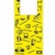 Пакет ПЭ типа майка 43+20х64 (21) Электроника желтый (упак.50шт)
