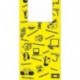 Пакет ПЭ типа майка 43+20х64 (16) Электроника (жёлтый) (упак.50шт)