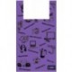 Пакет ПЭ типа майка 43+20х69 (16) Электроника (фиолетовый) (упак.50шт)