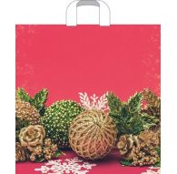 Пакет ПЭ с петлевой ручкой 45x45+3 (60) НГ (Золотые блестки) (упак.25шт)