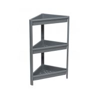 Этажерка VIKEA угловая 3-х ярусная (серый) 330х330х707мм