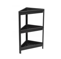 Этажерка VIKEA угловая 3-х ярусная (черный) 330х330х707мм