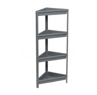 Этажерка VIKEA угловая 4-х ярусная (серый) 330х330х1007мм