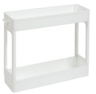 Этажерка узкая 2-х ярусная (белый) 395х129х340мм
