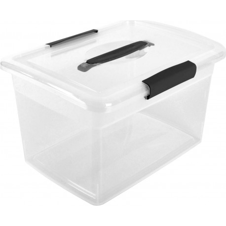 Ящик для хранения Keeplex Vision с защелками и ручкой 14л 37х27,4х22,2см
