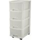 Комод Keeplex Ajur с ящиками на колесиках четырехсекционный компакт 37х30х73см