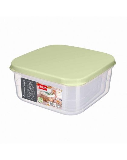 Контейнер для продуктов 4шт., 0,3л + 0,45л + 0,65л + 1л (Зеленый)