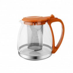 Заварочный чайник 1000 мл., (коричневый) жаропрочное стекло, метал. фильтр