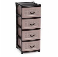 Комод  4-х секционный 40х46х91 см (коричневый)