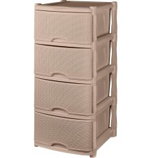 Комод Keeplex Rattan четырехсекционный 48х41х94,5см