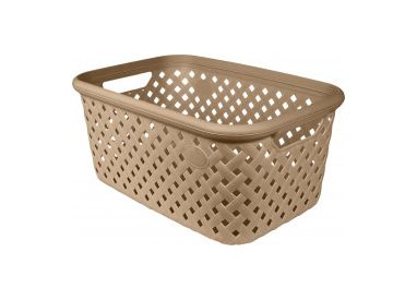 Корзина для хранения Plast Team Rattan 30л 514х330х234 мм шоколадный мокко