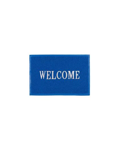 Коврик Spongy Welcome 40х60 см, синий, SUNSTEP