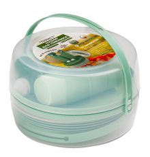 Набор для пикника Турист на 6 персон(Доска круглая, солонка, перечница,стаканы 6шт, тарелки глубок