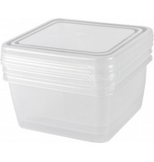 Набор контейнеров для заморозки продуктов PT Frozen 3 шт по 0,45 л квадратные