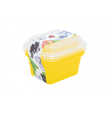 Набор контейнеров для заморозки Zip mini 3 шт. (лимон) 0,35 л