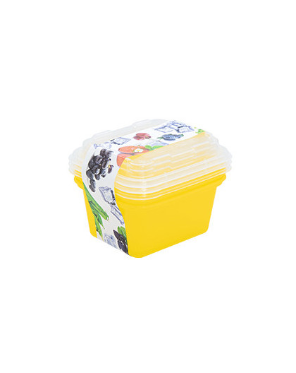 Набор контейнеров для заморозки Zip mini 3 шт. (лимон) 0,35 л