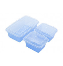 Набор контейнеров для заморозки Zip mix 1/2 (джинс) 2 шт. - 0,35 л, 1 шт. - 0,85 л