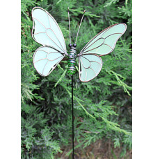 Декоративная светящаяся бабочка на штычке (светонакопительное стекло)