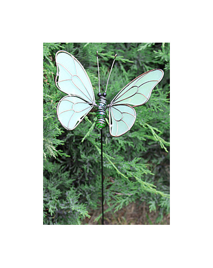Декоративная светящаяся бабочка на штычке (светонакопительное стекло)