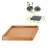 Подставка квадр. на колесах Mobile Saucer Square 29*29, h5,5см теракот (terracota)