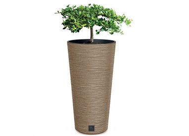 Кашпо FURU ROUND SLIM ECO WOOD d25,h48см eco naturo с вкладышем (вкладыш 066874)