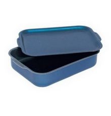 Противень 230*300мм 2 ручки металлическая крышка антипригарное БК(10)