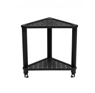 Полка угловая VIKEA подвесная 2-х ярусная (черный) 365х260х380мм