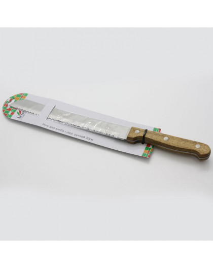 Нож кухонный 20,0см для хлеба с деревянной ручкой