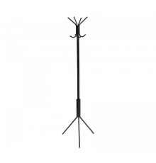 Вешалка для одежды стойка  8 крючков 50*40*175см ЧЕРНАЯ, максимальный вес 22кг,7кг на крючок, толщин