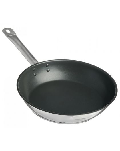 Сковорода 30см без крышки антипригарная [ОБЩЕПИТ] корпус 0,6мм индукционное дно ТРС 3,5мм покрытие X