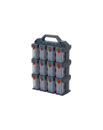 Органайзер для мелочей Blocker Expert модульный, 24 модуля серо-свинцовый/оранжевый