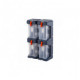6 Набор лотков для метизов Blocker Expert подвесных с крепежом малых 4 шт. серо-свинцовый/оранжевый