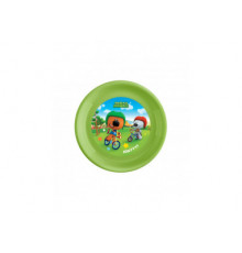 Тарелка плоская детская с декором МИ-МИ-МИШКИ 185мм (Зеленый)