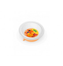 Тарелка детская глубокая на присосках с декором МИ-МИ-МИШКИ (Оранжевый)