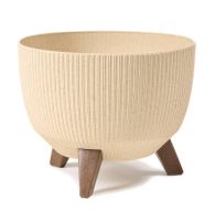 Кашпо ROMA ECO wood Jumper на ножках d24, h19 см 5,1л песочный (piaskowy)