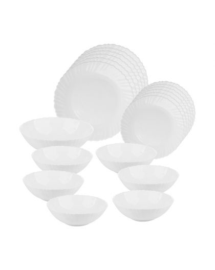 Набор столовый 19 предметов Белая (6*190мм тарелок,6*240мм тарелок,6*660мл салатников,1*900мл салатн