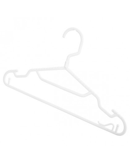 Комплект вешалок для легкой одежды SLIM р.46 (4шт) (Белый)